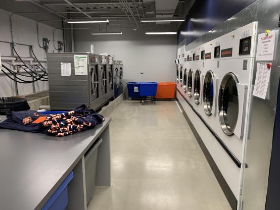 Chicago Bears laundry room in Illinois